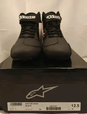 2515518-131-12 Alpinestars Mens Sektor Motorcycle Shoe Black Size 12.5