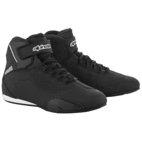 2515618-10-13.5 Alpinestars Open Box Mens Sektor Vented Motorcycle Shoes Black/white Size 13.5