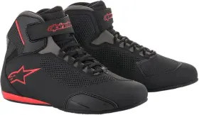 25156181316 Alpinestars Sektor Street Riding Shoes Black/gray/red Us 6