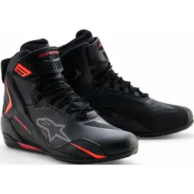 2540326-1557-12 Alpinestars Faster 4 Drystar Riding Shoes - Black/rio Red/red Fluorescent 12 2540326-1557-12 Alpinestars Faster 4 Drystar Riding Shoes - Black/rio Red/red Fluorescent 12