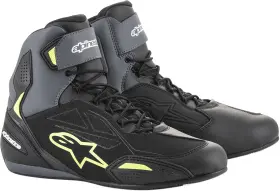 2540719175-7 Alpinestars Faster 3 Drystar Riding Shoes Black Gray Yellow Fluo 7