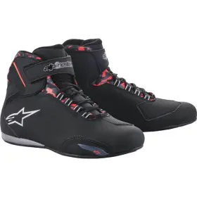 Alpinestars 254451911187 Sektor Waterproof Riding Shoes Black/grey/red Sz 7