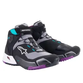 Alpinestars 2611523137075 Cr-x Drystasr Riding Womens Shoes 7.5 Black/gray/plum Teal