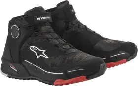 261182099311.5 Alpinestars Cr-x Drystar Riding Shoes - Black/camo/red Size 11.5