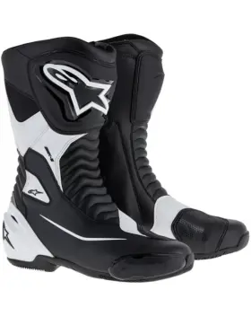 3404-1335 Alpinestars Smx-s Motorcycle Riding Boots Black/white Us 9 / Eu 43