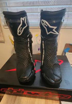 3404-1498-45 Alpinestars Smx Plus Vented V2 Boots - Size 45 Ultimate Race-ready Protect