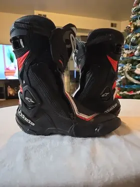 3404-1524 Alpinestars Adults Smx Plus V2 Vented Motorcycle Boots Black/white/red 44