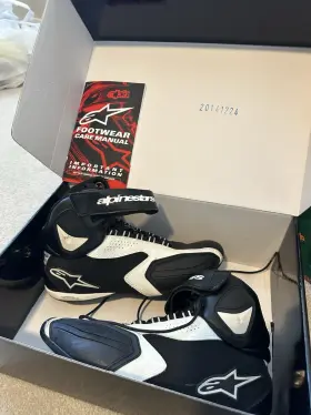 34051235 Alpinestars Stella Faster Motorcycle Riding Boots Women S Size 7.5 Black / White