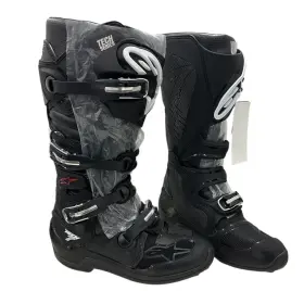 3410-1139 Alpinestars Tech 7 Adult Mx Motrocross Offroad Black Boots Us Size 9