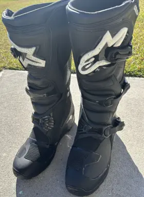 3410-1887 Alpinestars Tech-3 Motocross Mx Boots Black Size 11 Used Once