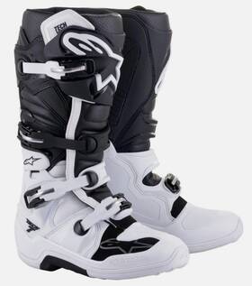 Alpinestars 3410-3262 Tech 7 White Black Motocross Boots Size 9