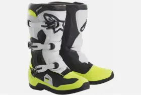 3411-0417 Alpinestars 2018 Tech 3s Boots Black White Yellow 42 / Us Size 8
