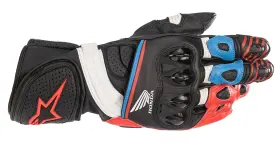 3556321-1317-2x Alpinestars Honda Gp Plus R V2 Gloves - Black/bright Red/blue 2xl