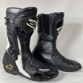 38943 Alpinestars S-mx R Motorcycle Racing Track Street Riding Boots Mens 10.5 Black