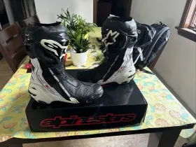 4101-0306-41 Alpinestars Supertech R V2 Black White Vented Boots