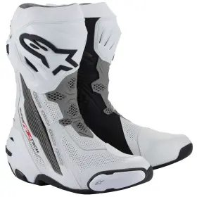 4101-0975-47 Alpinestars Supertech R Vented Boots 12 White/grey/black 4101-0975-47 Alpinestars Supertech R Vented Boots 12 White/grey/black