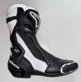 4102-0006-42 Alpinestars Lightly-worn Adults Smx-plus V2 Vented Bike Boots Black/white - 43