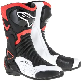 4103-0072-43 Alpinestars Smx-6 V2 Vented Boots 9 Black/fluo Red/white 4103-0072-43 Alpinestars Smx-6 V2 Vented Boots 9 Black/fluo Red/white