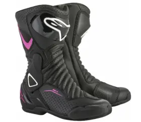 4104000841 Alpinestars Smx 6 V2 Vented Boots Blk/fuchsia/wht Size 9 Womens