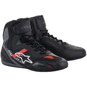 4112-0297-14 Alpinestars Faster-3 Rideknit Riding Shoes 11.5 Black/silver/bright Red