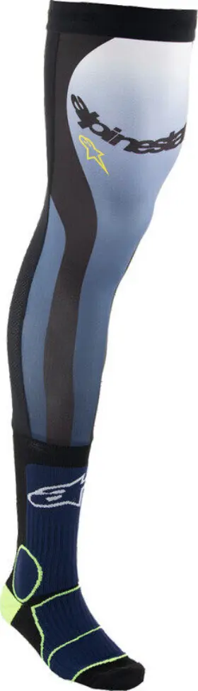 4701324-7455-lx Alpinestars Knee Brace Navy Black Yellow Socks Size Large-x-large