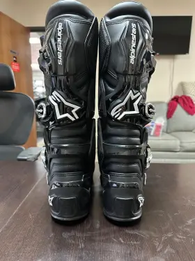 482-0004012 Alpinestars Tech 7 Men Motorcross Atv Mx Offroad Boots 12 Black Used One Ride