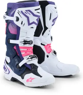 482-0015909 Alpinestars Tech 10 Boots White/violet/navy Blue/pink Fluo Us 9 482-0015909 Alpinestars Tech 10 Boots White/violet/navy Blue/pink Fluo Us 9