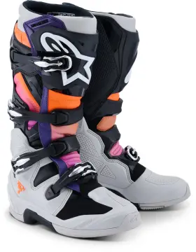 482-0016311 Alpinestars Tech 7 Boots Black/light Grey/orange Fluo/magenta Us 11