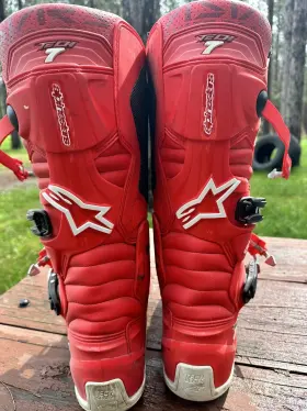 482-23013 Alpinestars Tech 7 Red Black Enduro Dirt Bike Motocross Boots Size 13