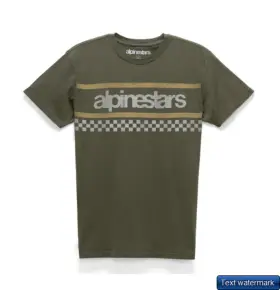 482-71009x Alpinestars Finish Premium Tee Military 100% Cotton Xl