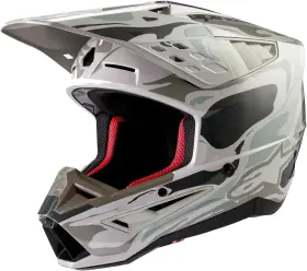 8306623-9066-l Alpinestars S-m5 Mineral Helmet Warm Gry/celadon Grn Glsy Lg