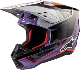 8306823-3919-xl Alpinestars S-m5 Sail Helmet Violet/blk/slvr Glossy Xl