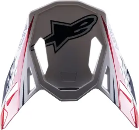 8981122-2378-os Alpinestars S-m10 Carbon Meta2 Visor White/red/blue Glossy