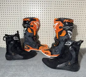 As20100200031 Alpinestars Tech 10 Mx Off Road Boots Black Gray Orange Fluro Size Us 12