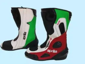 37648 Aprilia Rsv4 Motorbike Leather Boots Motorcycle Motocross Offroad Shoes Ce
