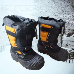11-75001 Baffin Young Eiger Black / Expedition Gold Snow Winter Boots Childs Size 3