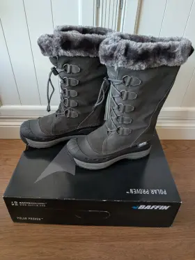 Drif-w007 Baffin Polar Women Judy Boot Grey Sizes Us 10 Eur 40 Waterproof -40 Leather