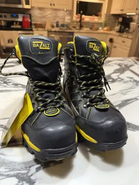 Mbm9124-blk-yellow-7 Bazalt Mens 10 Faux Fur Lined Black With Yellow Water And Frost Proof Nwt Mbm9124-blk-yellow-7 Bazalt Mens 10 Faux Fur Lined Black With Yellow Water And Frost Proof Nwt