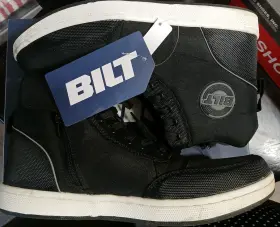 Bilt 284373331333 Motorcycle Riding Shoes Men S 13 Dexter Side Zip High Top Sneakers #856 Bilt 284373331333 Motorcycle Riding Shoes Men S 13 Dexter Side Zip High Top Sneakers #856