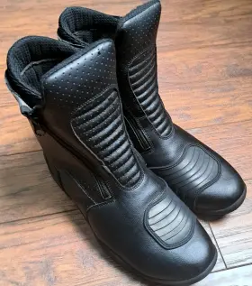 P795544 Bilt Pro Tour Motorcycle Leather Boots Mens 12 Hot Weather Black