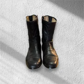 87121965 Black Vintage Vetter Mens Sport Touring Leather Motorcycle Riding Boots Size 11