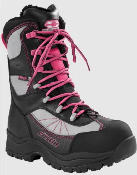 84-24328 Castle X Force 2 Snowmobile Boots Waterproof Speed Lace Pink Womens U.s. 8