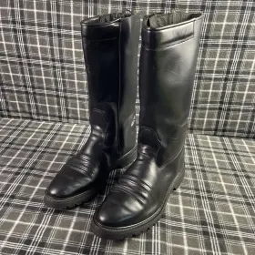 905001 Corbin Roadmaster Motorcycle Zip Up Boots Made In Usa Black - Size 7.5b