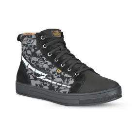 8515-0057-14 Cortech Slayer Canvas Skulls Riding Shoes 14 Black