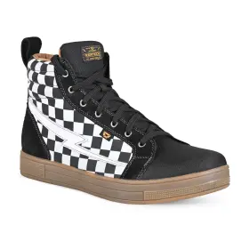 8515-4015-08 Cortech Slayer Canvas Check Riding Shoes 8 White