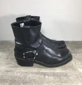 Db710 Durango 7 Inch Harness Biker Boots Mens Black Leather Motorcycle Size 9.5
