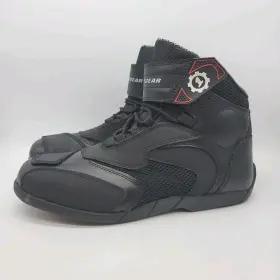 515858 Firstgear Mesh Lo Motorcycle Boots Mens Size 13 Black Lace Up And Hook Loop