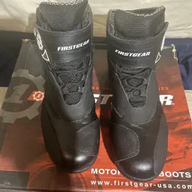 519185 Firstgear Timbuktu Mens Waterproof Motorcycle Boots Black 10 Usa