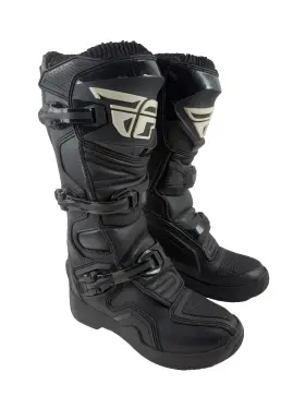 1020186-c Fly Racing Maverik Motocross Boots Mens Size 7 Black Ce Off Road Dirt Bike Atv