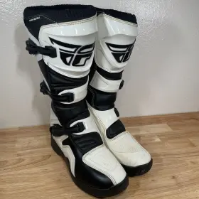 1504039 Fly Racing Maverik Motocross Boots Dirt Bike Riding Atv Adult Size 9 White